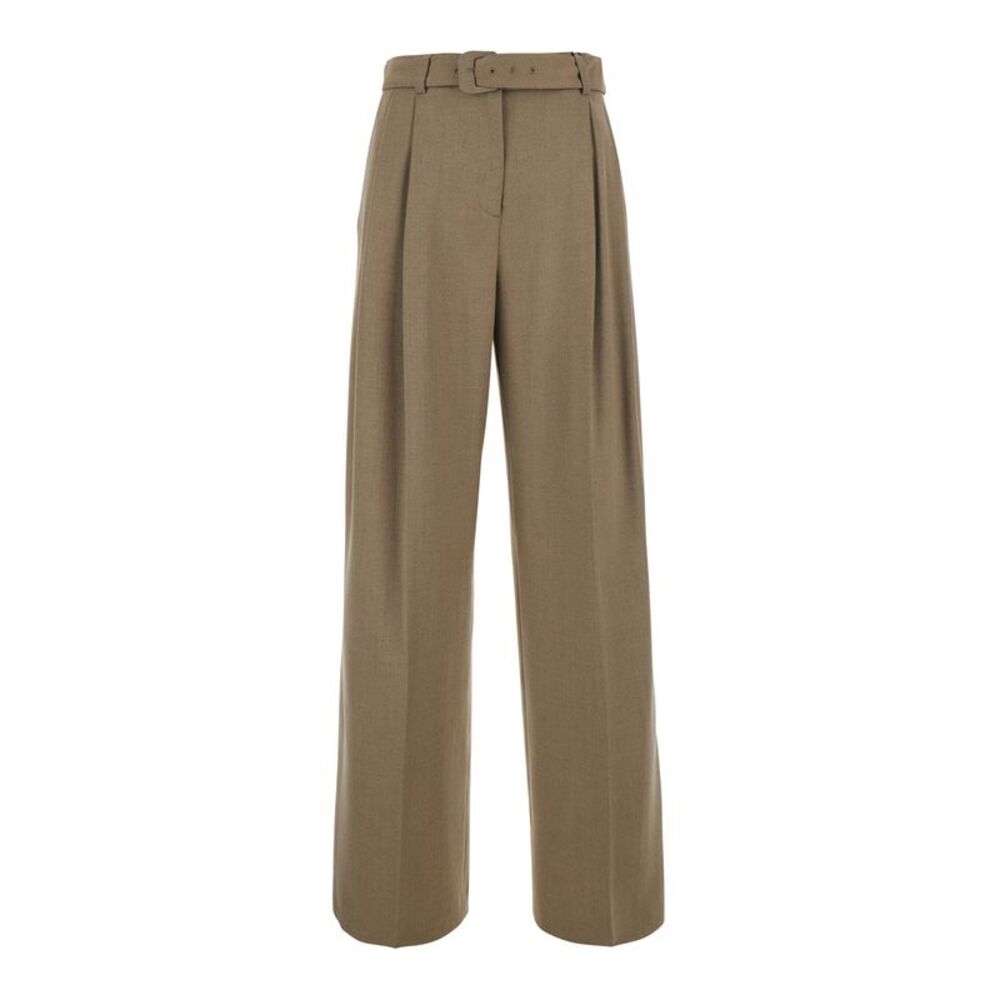 Twinset Women Mastice Pants With Pockets And Front Closure In Beige For Women